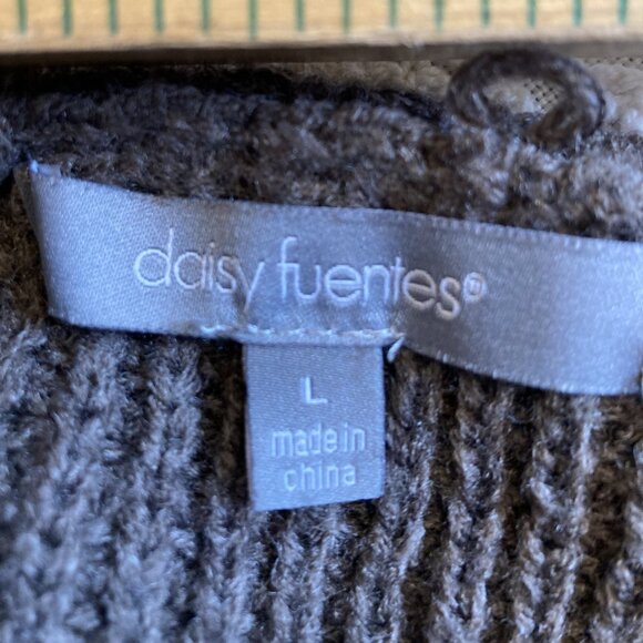 164 Daisy Fuentes Turtle Neck Sweater Large - Picture 3 of 5